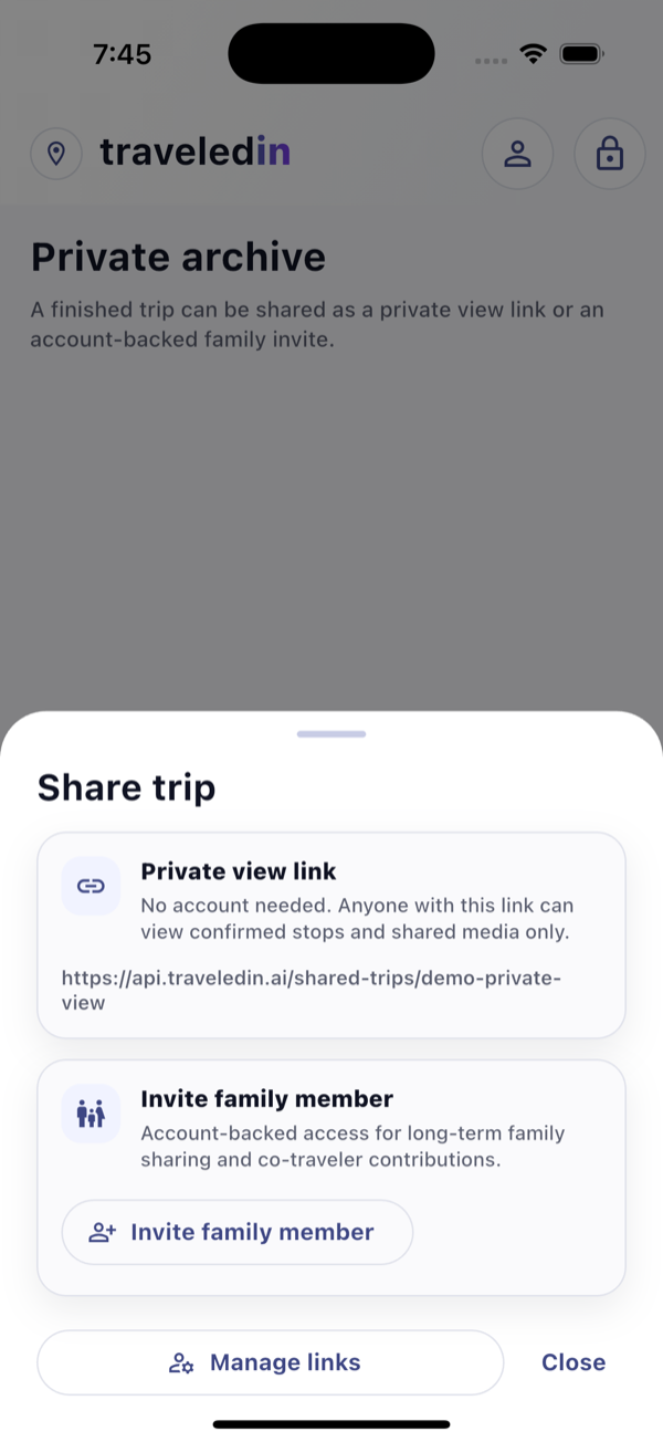 Private sharing